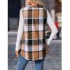 imageIDEALSANXUN Plaid Vest for Women Fall Winter Flannel Sleeveless Jacket Cardigan OuterwearBrown New