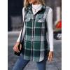 imageIDEALSANXUN Plaid Vest for Women Fall Winter Flannel Sleeveless Jacket Cardigan OuterwearGreen