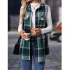 imageIDEALSANXUN Plaid Vest for Women Fall Winter Flannel Sleeveless Jacket Cardigan OuterwearGreen