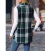 imageIDEALSANXUN Plaid Vest for Women Fall Winter Flannel Sleeveless Jacket Cardigan OuterwearGreen