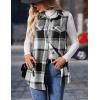 imageIDEALSANXUN Plaid Vest for Women Fall Winter Flannel Sleeveless Jacket Cardigan OuterwearGrey