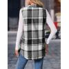 imageIDEALSANXUN Plaid Vest for Women Fall Winter Flannel Sleeveless Jacket Cardigan OuterwearGrey