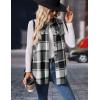 imageIDEALSANXUN Plaid Vest for Women Fall Winter Flannel Sleeveless Jacket Cardigan OuterwearGrey