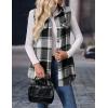 imageIDEALSANXUN Plaid Vest for Women Fall Winter Flannel Sleeveless Jacket Cardigan OuterwearGrey