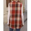 imageIDEALSANXUN Plaid Vest for Women Fall Winter Flannel Sleeveless Jacket Cardigan OuterwearOrange