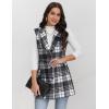 imageIDEALSANXUN Plaid Vest for Women Fall Winter Sleeveless Blazer JacketsBlack White