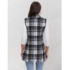 imageIDEALSANXUN Plaid Vest for Women Fall Winter Sleeveless Blazer JacketsBlack White