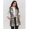 imageIDEALSANXUN Plaid Vest for Women Fall Winter Sleeveless Blazer JacketsGreen New