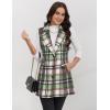 imageIDEALSANXUN Plaid Vest for Women Fall Winter Sleeveless Blazer JacketsGreen New