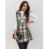 imageIDEALSANXUN Plaid Vest for Women Fall Winter Sleeveless Blazer JacketsGreen New