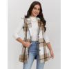 imageIDEALSANXUN Plaid Vest for Women Fall Winter Sleeveless Blazer JacketsKhaki