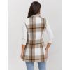 imageIDEALSANXUN Plaid Vest for Women Fall Winter Sleeveless Blazer JacketsKhaki