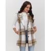 imageIDEALSANXUN Plaid Vest for Women Fall Winter Sleeveless Blazer JacketsKhaki