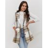 imageIDEALSANXUN Plaid Vest for Women Fall Winter Sleeveless Blazer JacketsKhaki