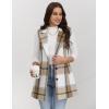 imageIDEALSANXUN Plaid Vest for Women Fall Winter Sleeveless Blazer JacketsKhaki
