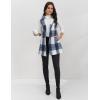 imageIDEALSANXUN Plaid Vest for Women Fall Winter Sleeveless Blazer JacketsNavy