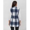imageIDEALSANXUN Plaid Vest for Women Fall Winter Sleeveless Blazer JacketsNavy