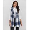imageIDEALSANXUN Plaid Vest for Women Fall Winter Sleeveless Blazer JacketsNavy