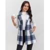imageIDEALSANXUN Plaid Vest for Women Fall Winter Sleeveless Blazer JacketsNavy