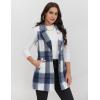 imageIDEALSANXUN Plaid Vest for Women Fall Winter Sleeveless Blazer JacketsNavy