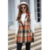 imageIDEALSANXUN Plaid Vest for Women Fall Winter Sleeveless Blazer JacketsOrange