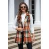 imageIDEALSANXUN Plaid Vest for Women Fall Winter Sleeveless Blazer JacketsOrange
