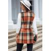 imageIDEALSANXUN Plaid Vest for Women Fall Winter Sleeveless Blazer JacketsOrange