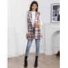 imageIDEALSANXUN Plaid Vest for Women Fall Winter Sleeveless Blazer JacketsPink