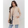 imageIDEALSANXUN Plaid Vest for Women Fall Winter Sleeveless Blazer JacketsPure Beige