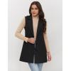 imageIDEALSANXUN Plaid Vest for Women Fall Winter Sleeveless Blazer JacketsPure Black