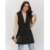 imageIDEALSANXUN Plaid Vest for Women Fall Winter Sleeveless Blazer JacketsPure Black