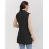 imageIDEALSANXUN Plaid Vest for Women Fall Winter Sleeveless Blazer JacketsPure Black