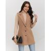 imageIDEALSANXUN Plaid Vest for Women Fall Winter Sleeveless Blazer JacketsPure Camel