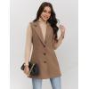 imageIDEALSANXUN Plaid Vest for Women Fall Winter Sleeveless Blazer JacketsPure Dark Khaki