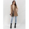 imageIDEALSANXUN Plaid Vest for Women Fall Winter Sleeveless Blazer JacketsPure Dark Khaki