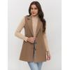 imageIDEALSANXUN Plaid Vest for Women Fall Winter Sleeveless Blazer JacketsPure Dark Khaki