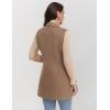 imageIDEALSANXUN Plaid Vest for Women Fall Winter Sleeveless Blazer JacketsPure Dark Khaki