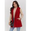 imageIDEALSANXUN Plaid Vest for Women Fall Winter Sleeveless Blazer JacketsPure Maple Red