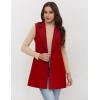 imageIDEALSANXUN Plaid Vest for Women Fall Winter Sleeveless Blazer JacketsPure Maple Red