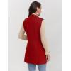 imageIDEALSANXUN Plaid Vest for Women Fall Winter Sleeveless Blazer JacketsPure Maple Red