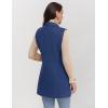 imageIDEALSANXUN Plaid Vest for Women Fall Winter Sleeveless Blazer JacketsPure Misty Blue