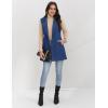 imageIDEALSANXUN Plaid Vest for Women Fall Winter Sleeveless Blazer JacketsPure Misty Blue