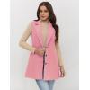 imageIDEALSANXUN Plaid Vest for Women Fall Winter Sleeveless Blazer JacketsPure Pink