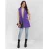 imageIDEALSANXUN Plaid Vest for Women Fall Winter Sleeveless Blazer JacketsPure Purple