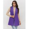 imageIDEALSANXUN Plaid Vest for Women Fall Winter Sleeveless Blazer JacketsPure Purple