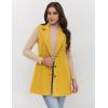 imageIDEALSANXUN Plaid Vest for Women Fall Winter Sleeveless Blazer JacketsPure Yellow