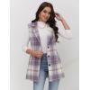 imageIDEALSANXUN Plaid Vest for Women Fall Winter Sleeveless Blazer JacketsPurple