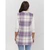 imageIDEALSANXUN Plaid Vest for Women Fall Winter Sleeveless Blazer JacketsPurple