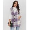 imageIDEALSANXUN Plaid Vest for Women Fall Winter Sleeveless Blazer JacketsPurple