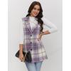 imageIDEALSANXUN Plaid Vest for Women Fall Winter Sleeveless Blazer JacketsPurple